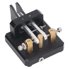 Morse Code Key Double Paddle Automatic CW Shortwave Telegram Tapper For New
