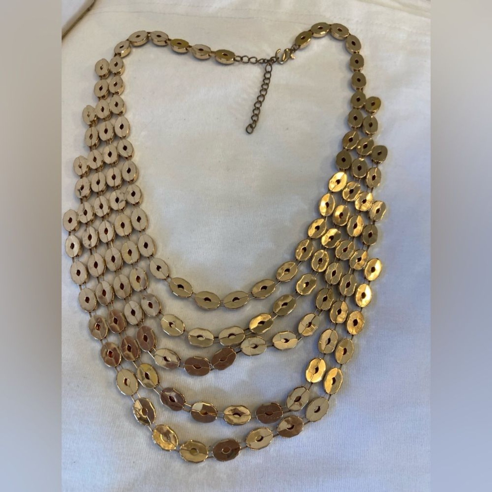 Five Layered Dramatic Black Swag Statement Neckla… - image 6