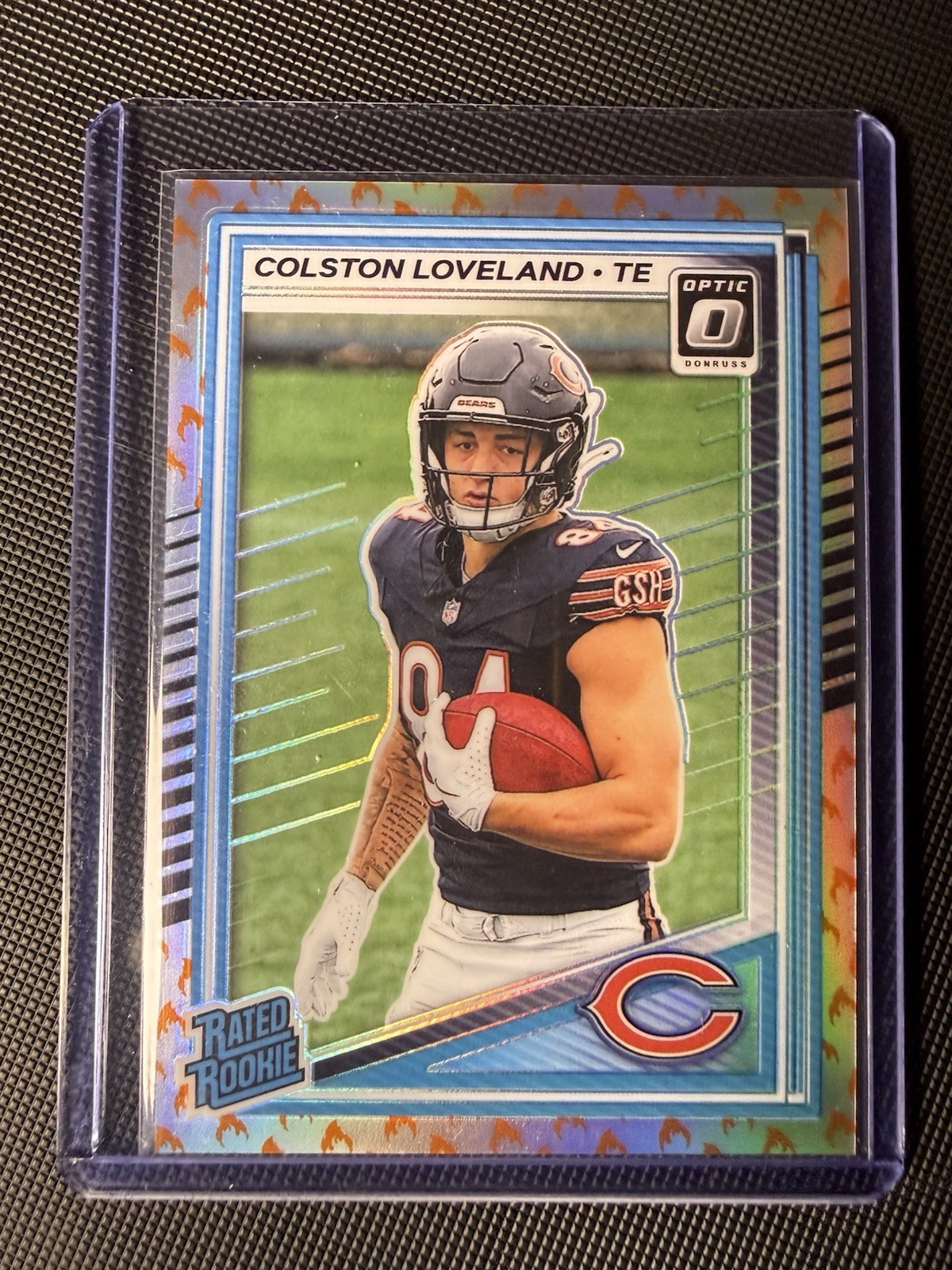 2025 Panini Optic Rated Rookie Colston Loveland Fire Emoji SSP Case Hit #204