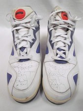 Autographed Thurl Bailey Utah Jazz Reebok Pump High Tops Game Shoes Signed