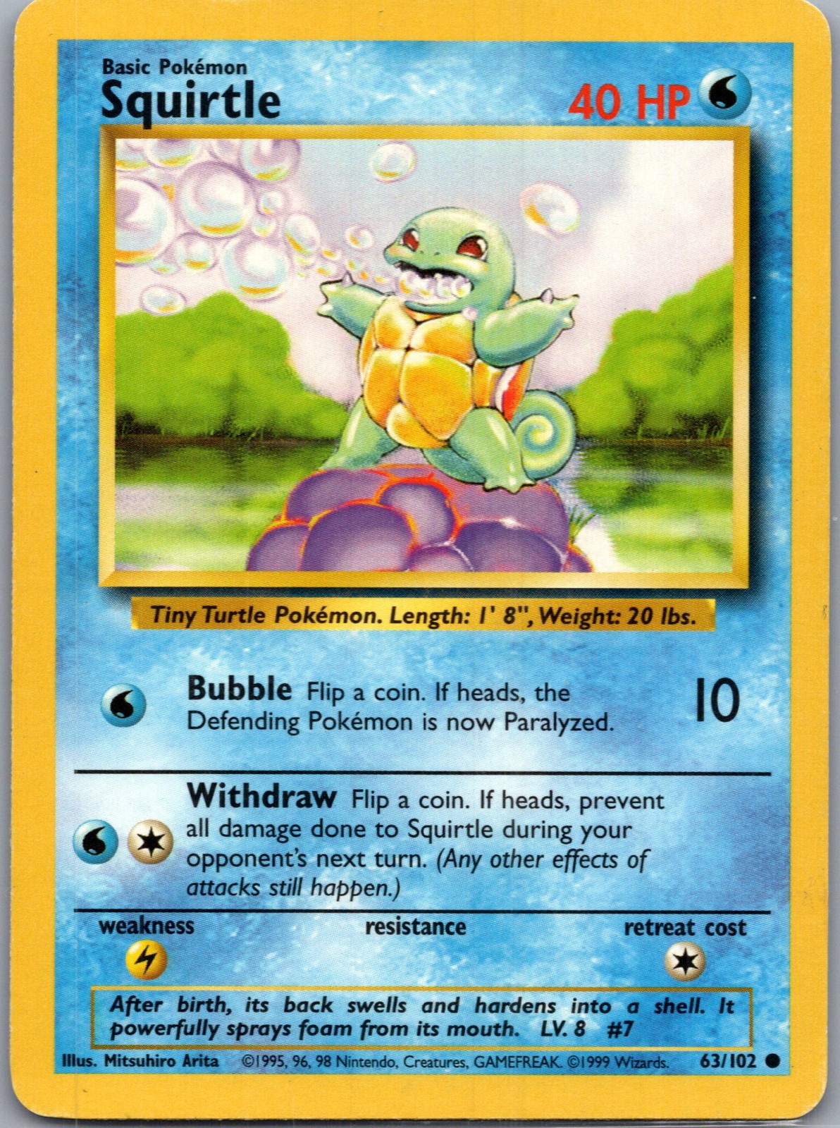 Base Set (Shadowless) #063/102 Squirtle