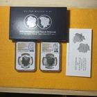 2023 S Morgan & Peace Silver Dollar Reverse Proof Set NGC RPF70 RFP 69  Box COA