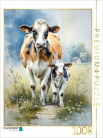 Calvendo Puzzle This Calf Is Lovingly Reared | 1000 Pieces, Finished Size 25.2 ×