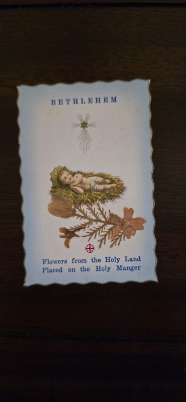 holy card relic santino reliquie reliquia "TIERRA SANTA"