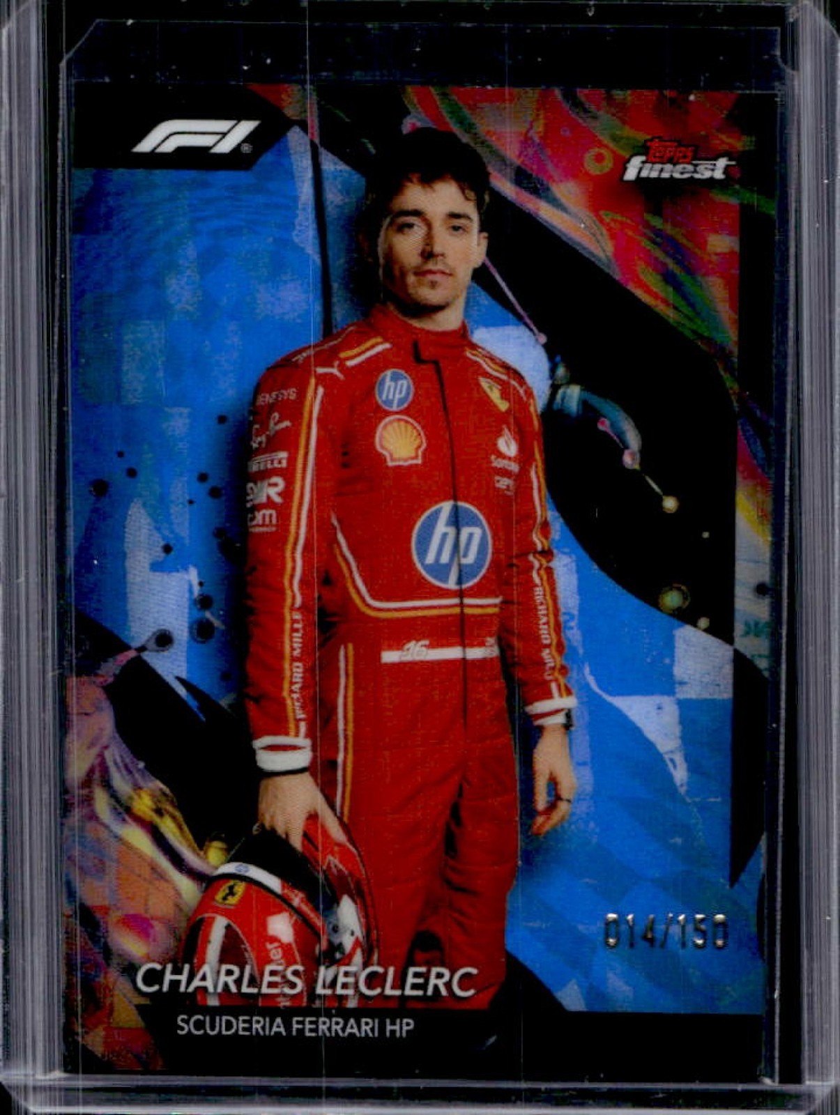 2024 Topps Finest F1 Charles Leclerc Blue Refractor Uncommon #/150