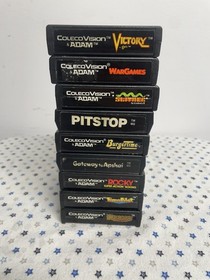 Coleco Vision & Adam Video Game Lot of 9 COLECOVISION Vintage TESTED WORKING