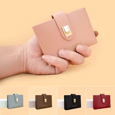 Leather Wallet for Women Small Pocket Purse Large-capacity Wallet ID Card Purse