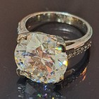*CERTIFIED* STUNNING 9.75 CT WHITE ROUND BRILLIANT CUT HPHT  DIAMOND RING SIZE 7 — photo 5