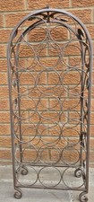 Wrought Iron Free Standing Wine Rack 20 Bottle Holder Storage Display Stand