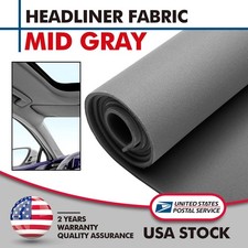 Mid Gray Automotive Universal Flat Knit Headliner Fabric With Foam Back 60" Wide