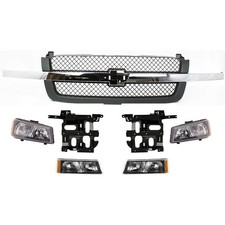 Headlight And Grille Kit For 2003-2006 Chevrolet Silverado 1500 Avalanche 1500 Headlight And Grille Kit For 2003-2006 Chevrolet Silverado 1500 Avalanche 1500