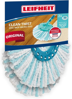 Replacement Mop Head Clean Twist Disc Mop X 2 Pack   Dual Fibre System for Deep