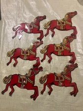 6 A C Gilbert Erector  OF  Plastic Horses,  Original  3 hole