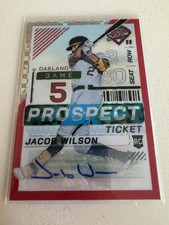 2024 Panini Prospect Prizm Jacob Wilson Auto Red Power  /99 No166