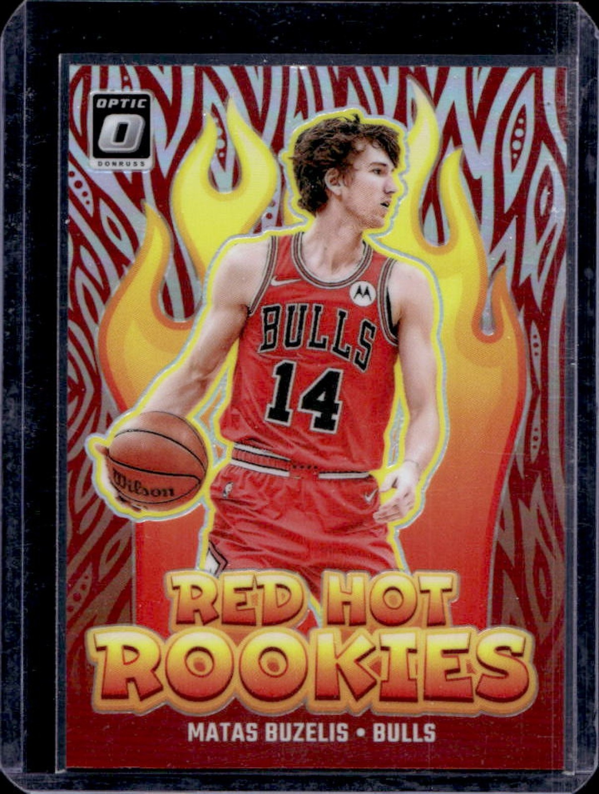 2024-25 Donruss Optic Matas Buzelis Red Hot Rookies Holo RC #1 Bulls