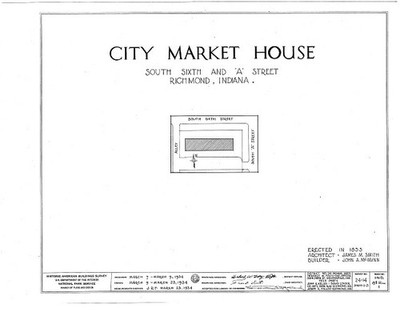 City Market House,South Sixty & A Streets,Richmond,Wayne County,Indiana,IN,2