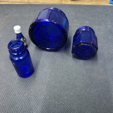 cobalt blue bottles lot of 4 cool little collection starter