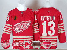 Men's Pavel Datsyuk 13 Centennial 100 Years Detroit RED WINGS ALL Embroidered