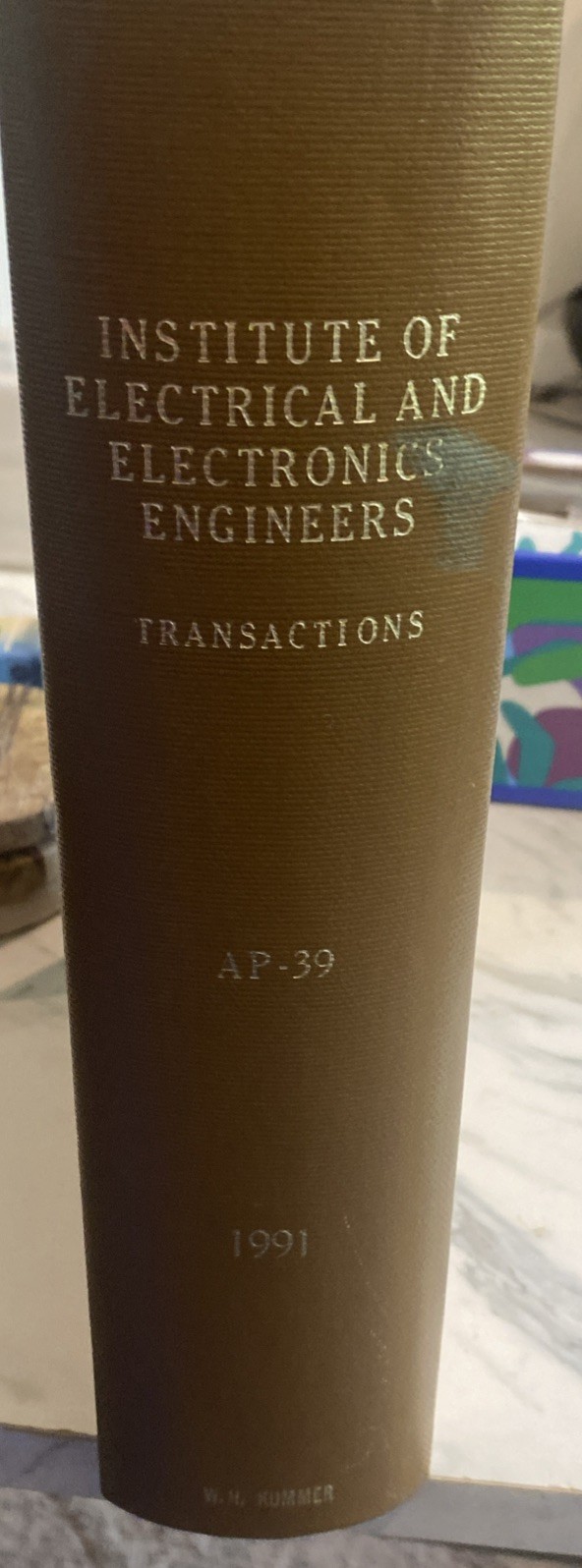 : IEEE Transactions Vol 39 1991 Antennas & Propagation Engineering Journal