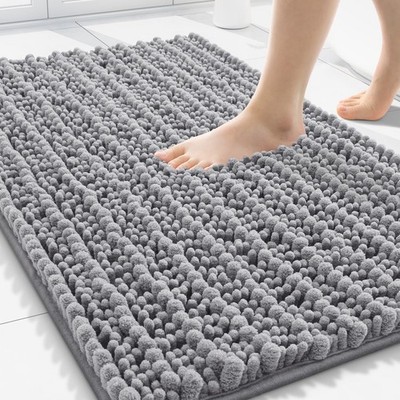 Smiry Bathroom Rugs Mat 30x20, Extra Soft Absorbent 30'' x 20'', Grey