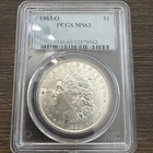 1883-O Morgan Silver Dollar - 90% Silver Verified - New Orleans Mint - PCGS MS63
