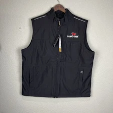 Dri Duck Rigor Vest Mens Black Full Zip Pockets XL 3M Reflective Trim New!