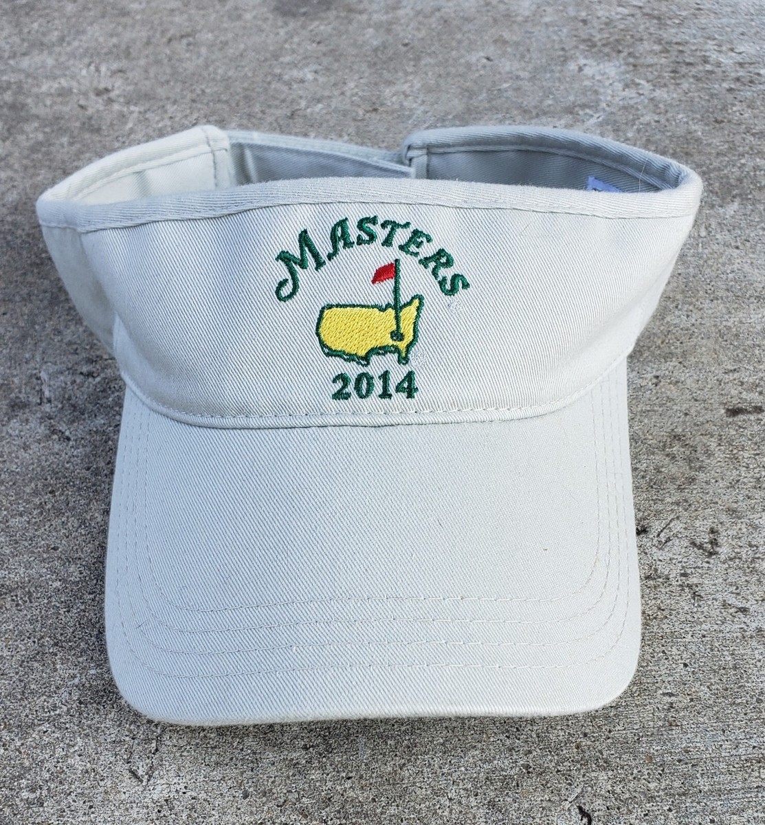 2014 Masters Golf Tournament Visor Augusta National Stone  display picture 1