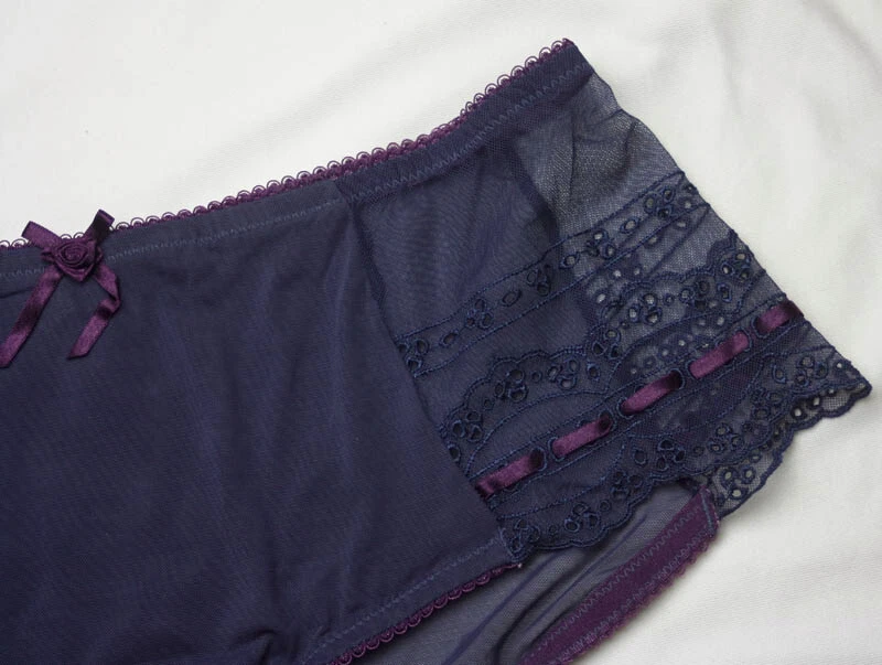 Bragas Azul Oscuro con Encaje de Fayreform - Talla XL Foto 3 de 4