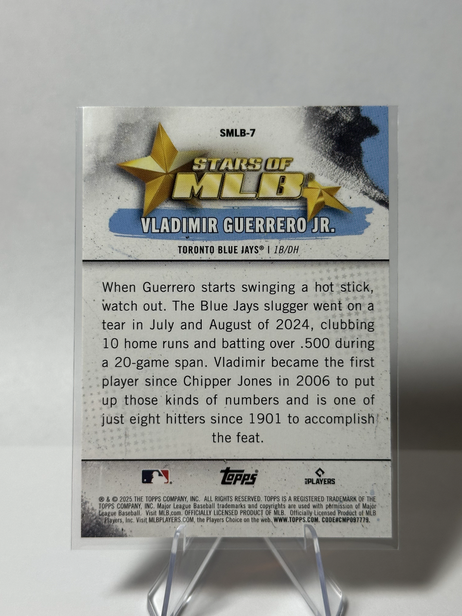 Vladimir Guerrero Jr. Stars Of MLB 2025 Topps Series 1 #SMLB Vladimir Guerrero Jr. Stars Of MLB 2025 Topps Series 1 #SMLB