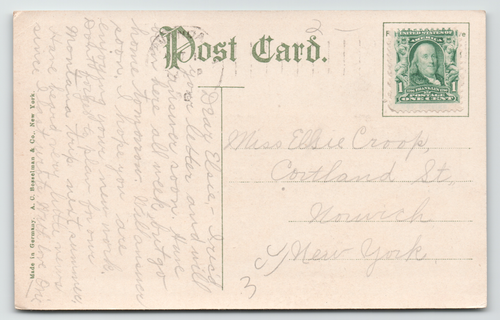Postcard Vintage Landscape View of Towanda, PA. from Table Rock - Picture 2 of 2