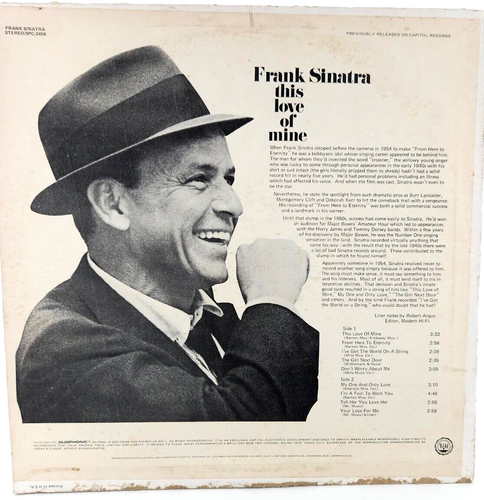Frank Sinatra This Love Of Mine Vinyl Record 33 RPM Capitol Records 1969 - Foto 6 di 7