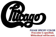 CHICAGO Metal Music Graphic Die Cut decal sticker Car Truck Boat Window 12"
