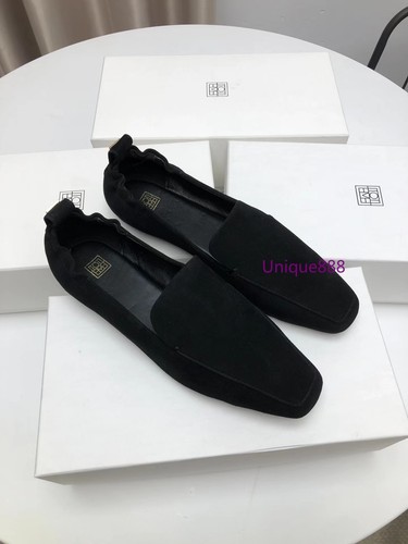 Toteme Mujer Cuero Suave Suave Elástico Tacones Planos Tirar Mocasines Zapatos Informales - Imagen 22 de 23