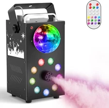 Fog Machine, 700W Smoke Machine with 3500 CFM Fog, 9 LED Colorful Lights and Dis
