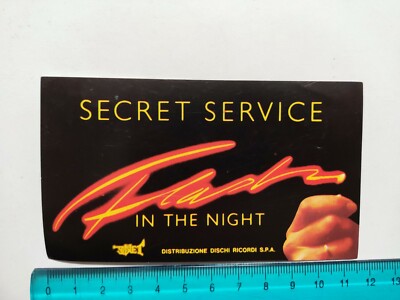 SECRET SERVICE IN THE NIGHT FLASH STICKER STICKER STICKER 80s ORIGINAL