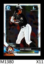 1-2018 BOWMAN CHROME DRAFT OSIRIS JOHNSON MARLINS QTY