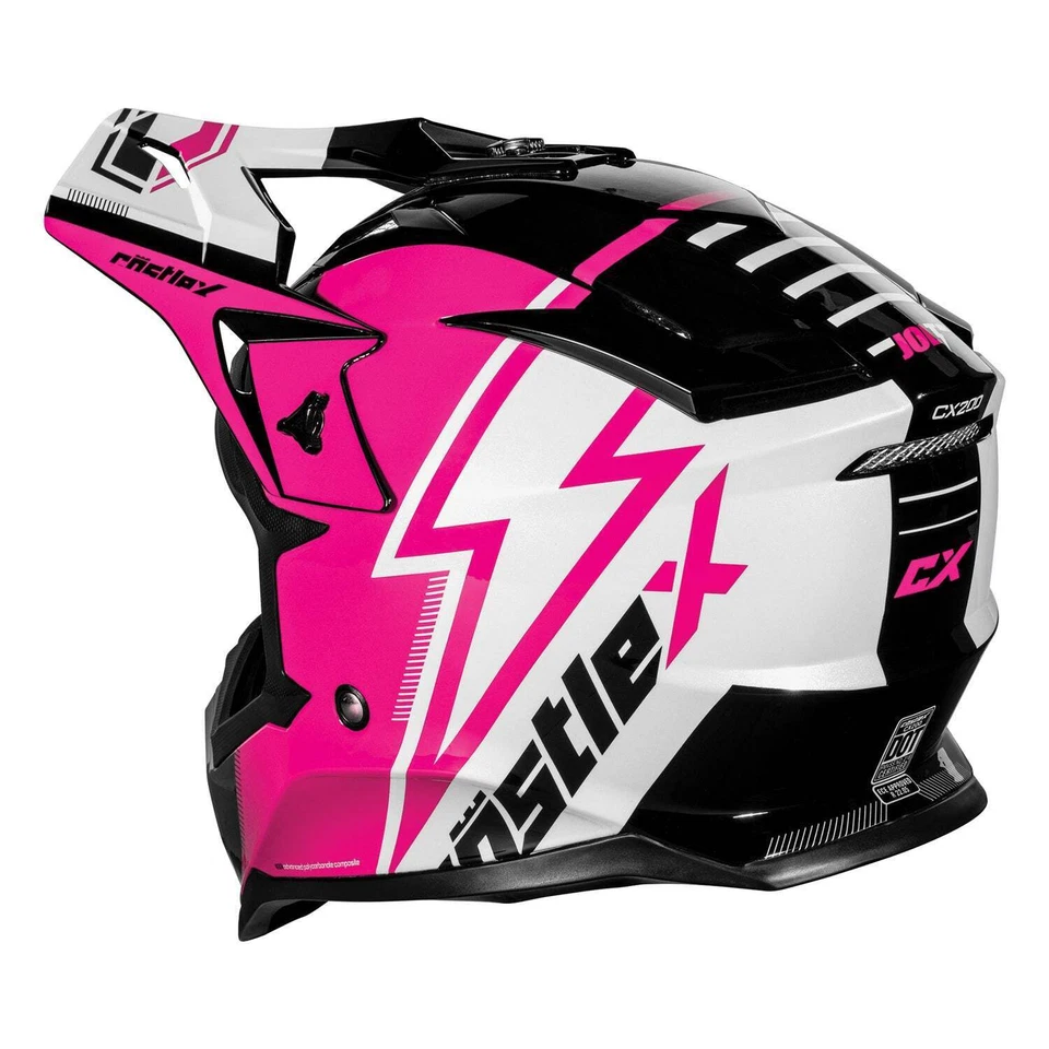 Casco de moto de nieve Castle X CX200 Jolt para mujer - Glo rosa Foto 2 de 3