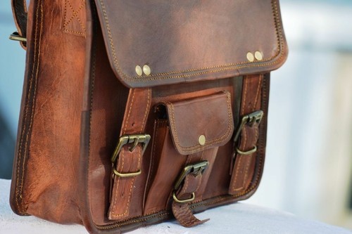Motorrad Seitentasche Braun Leder Seite 2 Tasche Tasche Tasche Satteltaschen ... - Bild 4 von 5