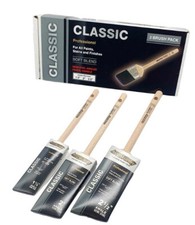 Arroworthy Paint Brush Set Classic Semi-Oval Angled Long Pencil Handle