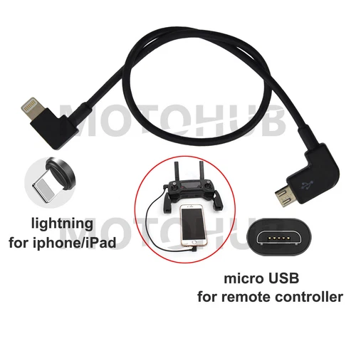 OTG Micro USB Cable for DJI Phantom 3 4 Inspire 1 2 RC Control IOS iPhone/iPad