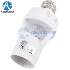 AC100-240V PIR Motion Sensor E27 Socket Converter LED E27 Lamp Base holder