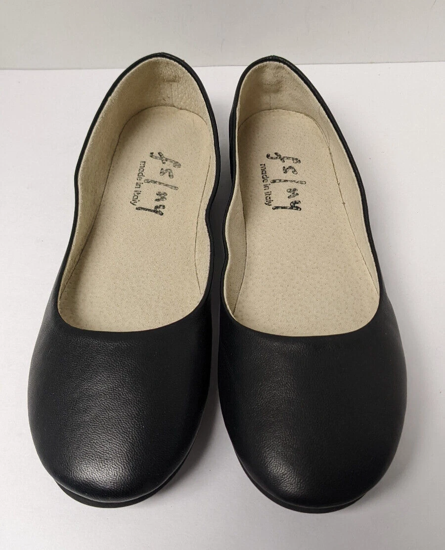 French Sole Sloop Flats Black Women s 7 M