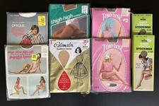 VARIETY OF VINTAGE PANTYHOSE  THIGH HI ONE SIZE FITS ALL VARIOUS COLORS NOS