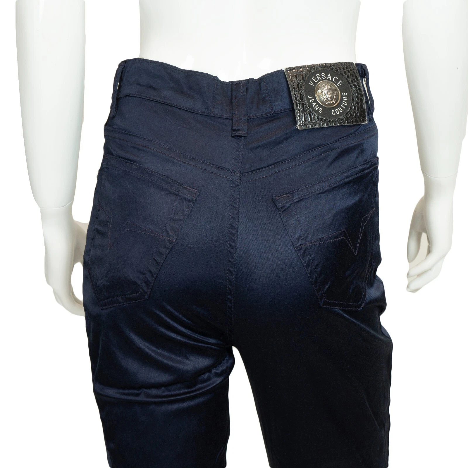 VERSACE Jeans Couture Pantalone Nylon Viola Vintage anni 90 00