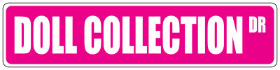 Aluminum Weatherproof Road Street Signs Doll Collection Home Decor Wall