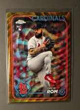 2024 Topps Chrome Drew Rom Rookie RC Gold Wave /50 #195 St. Louis Cardinals