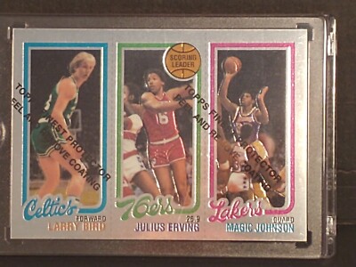 その他 1996 Topps Finest 22 Johnson/Bird/Erving 1996-97 Topps - Finest Reprints #22 Magic Johnson, Larry