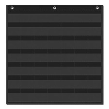 Classroom Monthly Calendar Pocket Chart 2.75" x 2.75" Cards Black