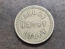 Call on Harry Utley 5 Cent 5C Trade Token Coin Delavan, WI