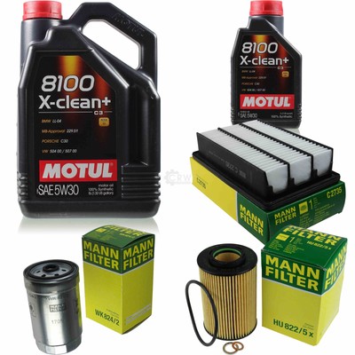 MOTUL 6 L 5W-30 MOTOR-ÖL+MANN-FILTER für Hyundai Santa Fé II CM 2.2 CRDi GLS 4x4